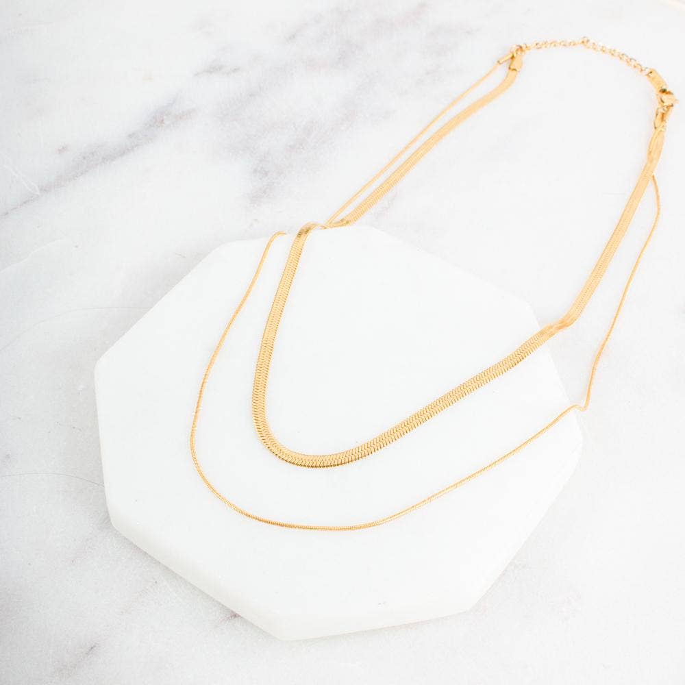 Brooke Layered Chain Necklace Waterproof