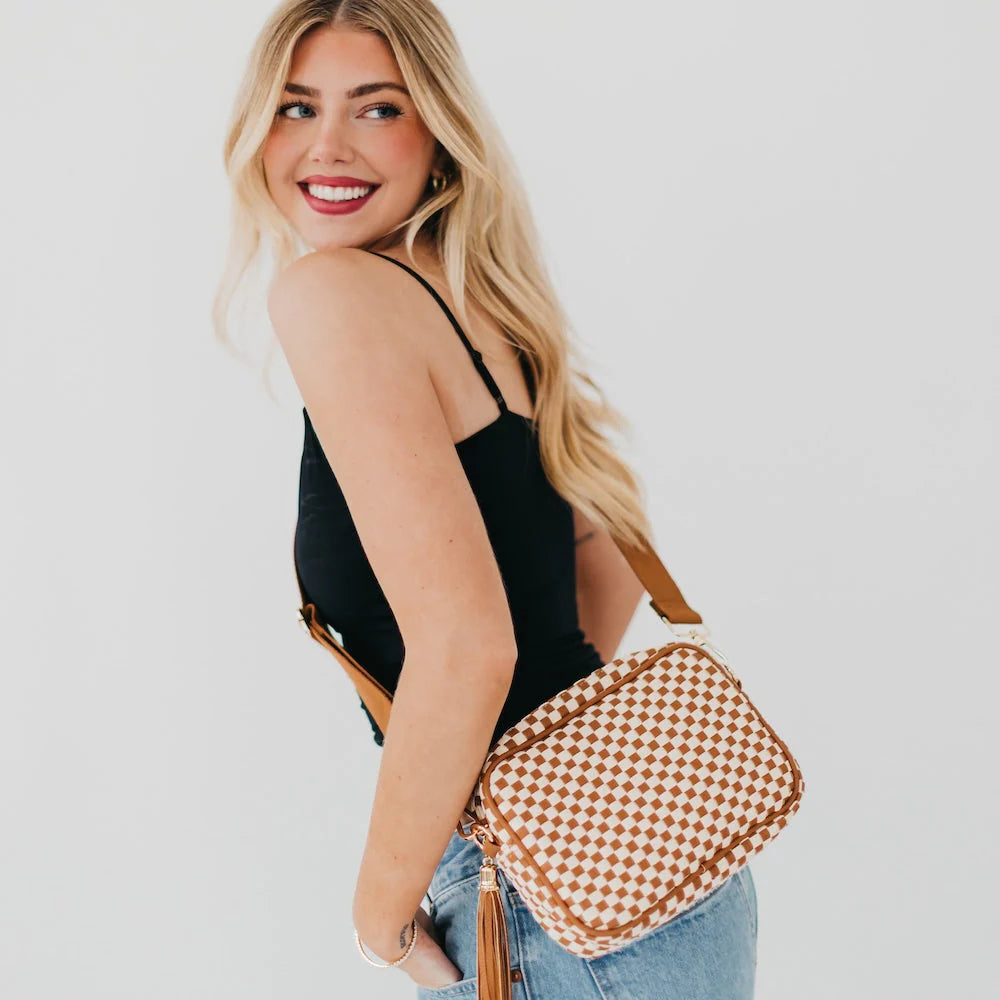 Willow Checkered Crossbody Bag