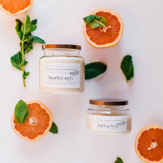 Grapefruit Mojito Soy Candle: 4 oz. Silver Tin